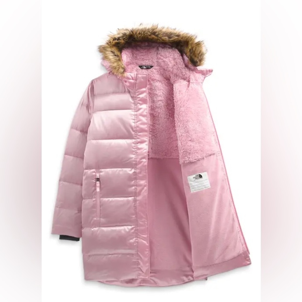 North Face NWT 600 North Down Long Parka, Cameo Pink, girls XXL (18-20) or WS💞